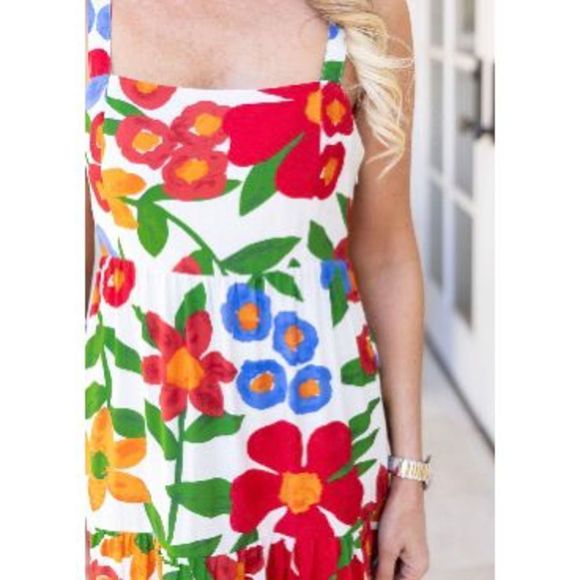 🆕NWT✨SKIES ARE BLUE✨PRIME FLORAL SLEEVELESS MAXI SUNDRESS - Picture 4 of 5